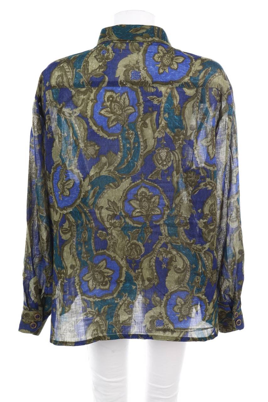 Carou VINTAGE Hemd-Bluse Mit Floralem Muster