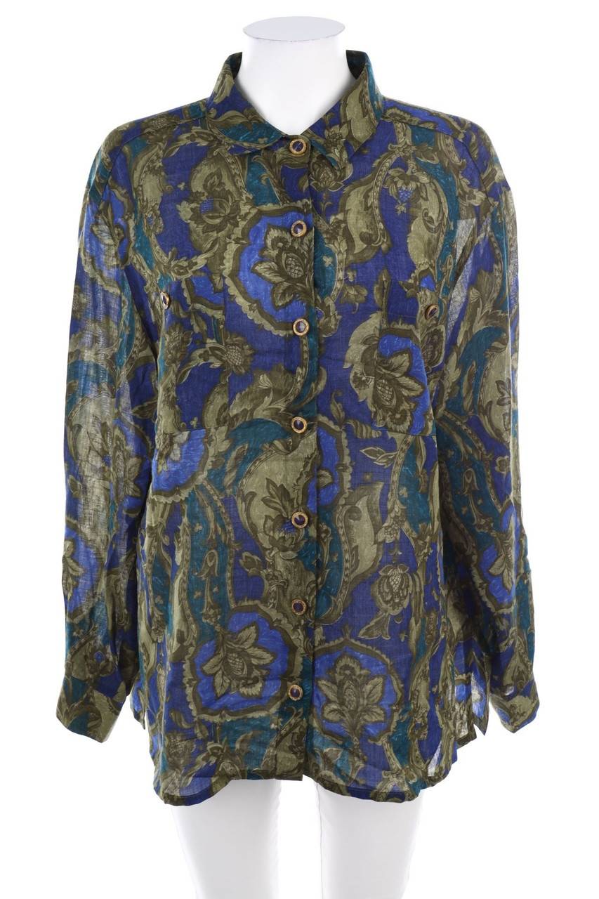Carou VINTAGE Hemd-Bluse mit floralem Muster