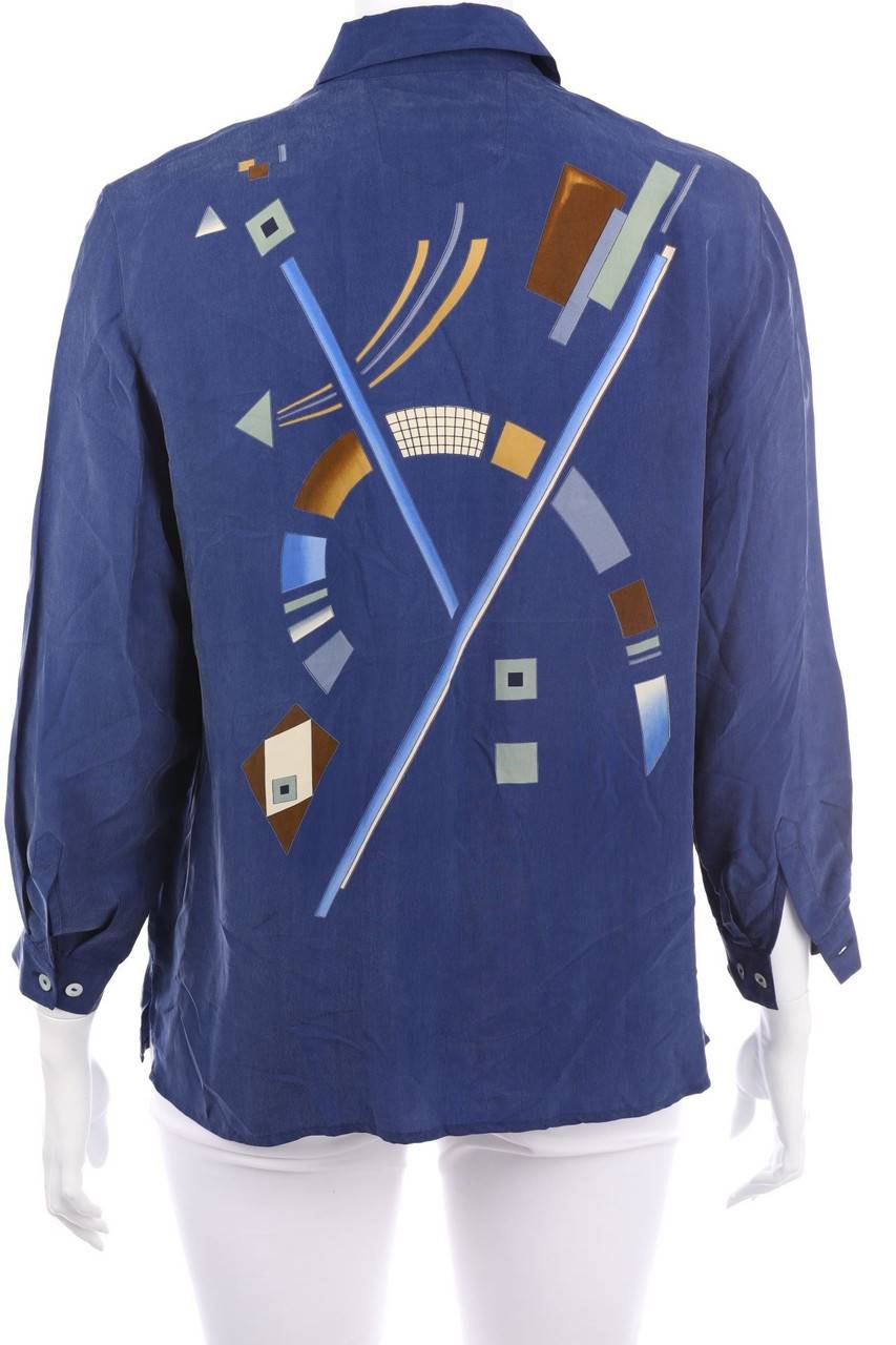 Carou VINTAGE Hemd-Bluse Mit Geometrischem Muster