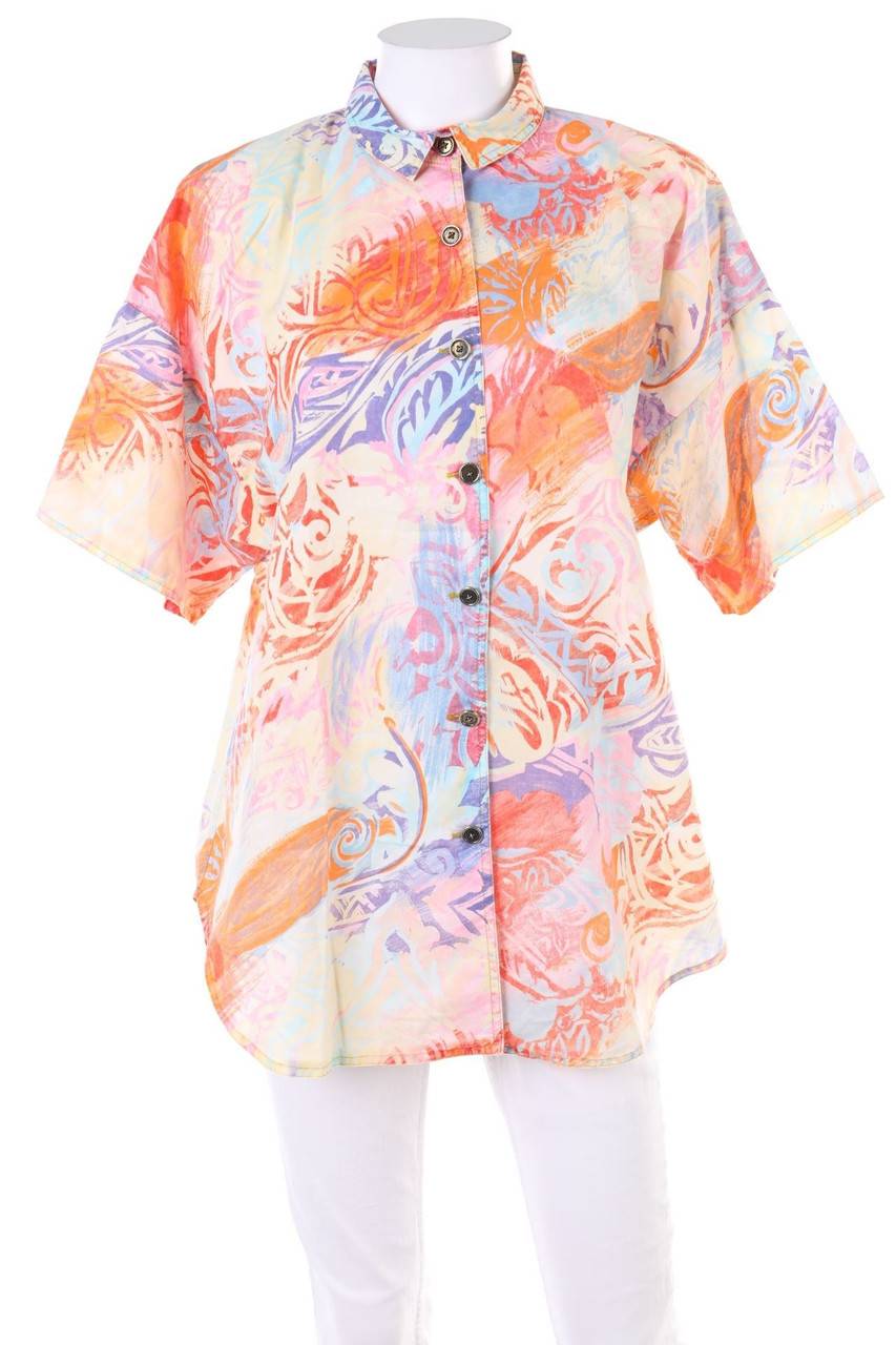 Carou VINTAGE Hemd-Bluse mit kurzem Ärmel