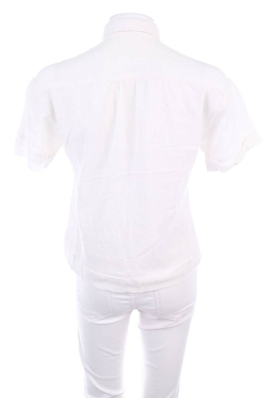 Carou VINTAGE Hemd-Bluse Mit Kurzem Ärmel
