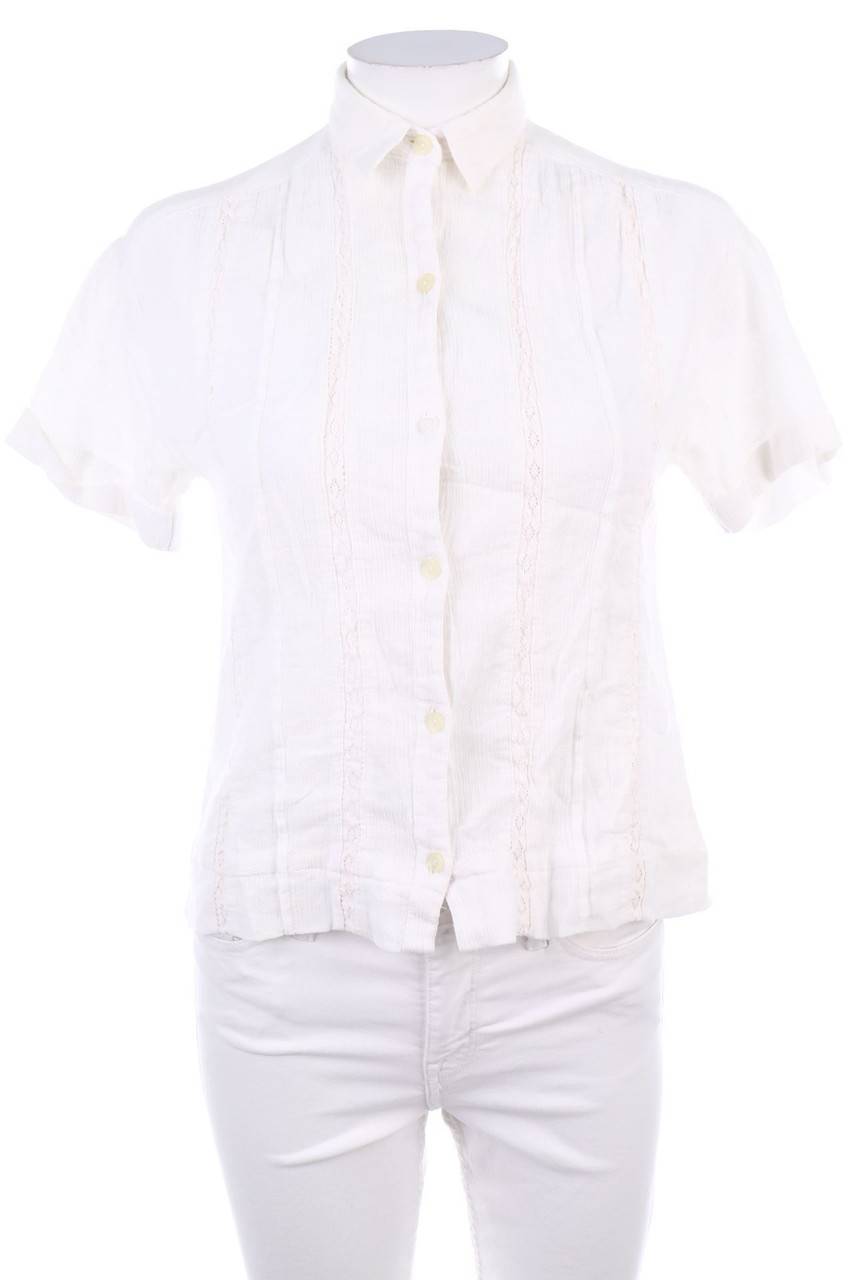 Carou VINTAGE Hemd-Bluse mit kurzem Ärmel