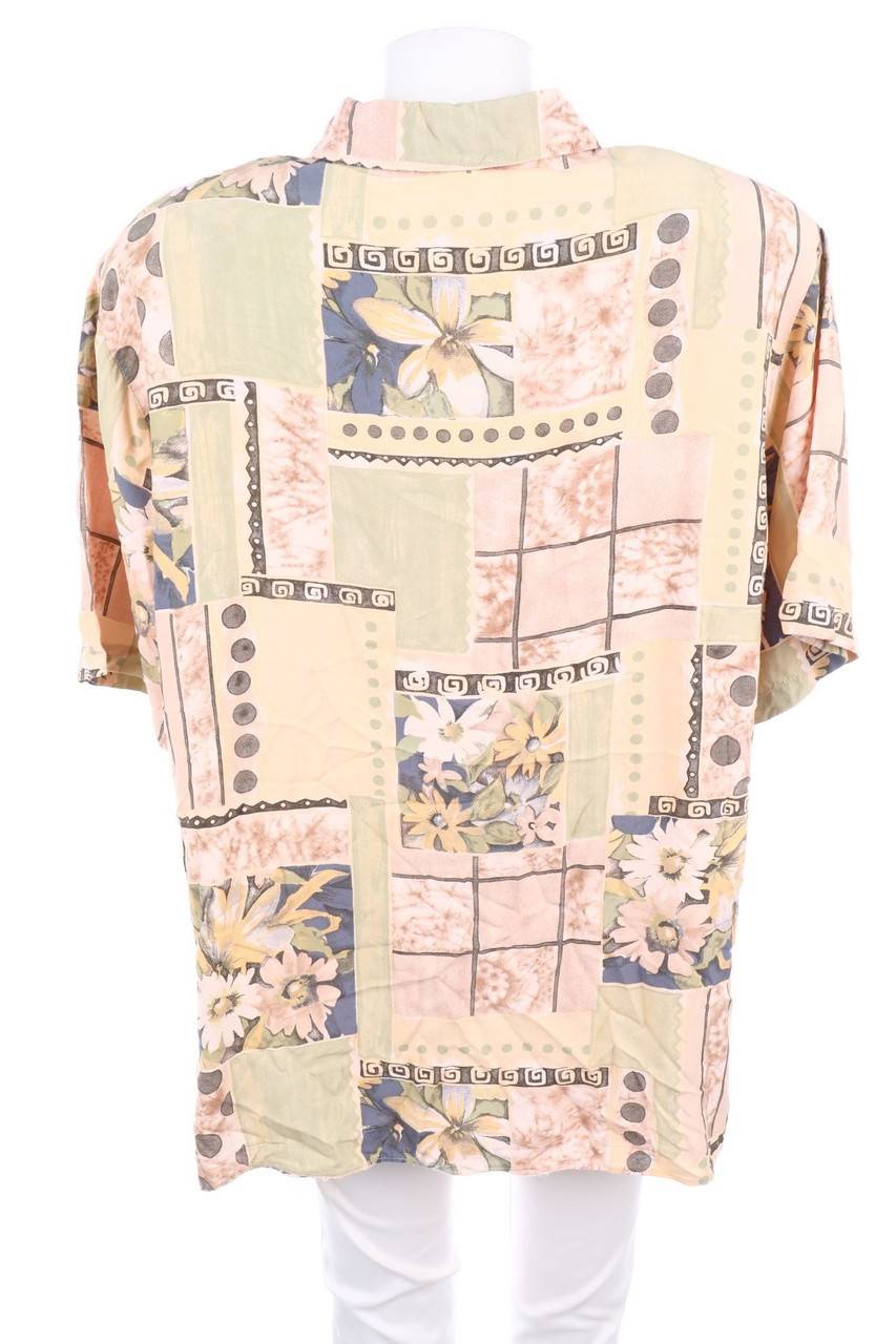 Carou VINTAGE Hemd-Bluse Mit Kurzem Ärmel