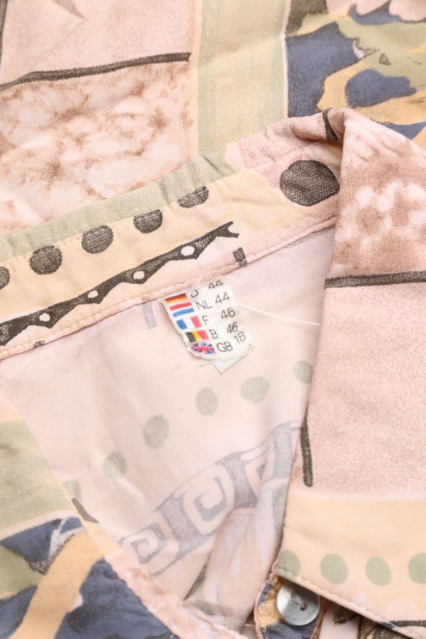 Carou VINTAGE Hemd-Bluse Mit Kurzem Ärmel