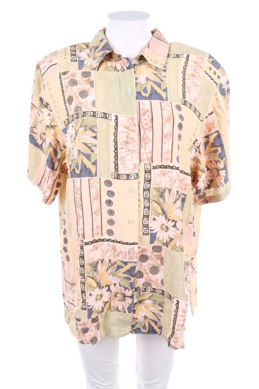 Carou VINTAGE Hemd-Bluse mit kurzem Ärmel