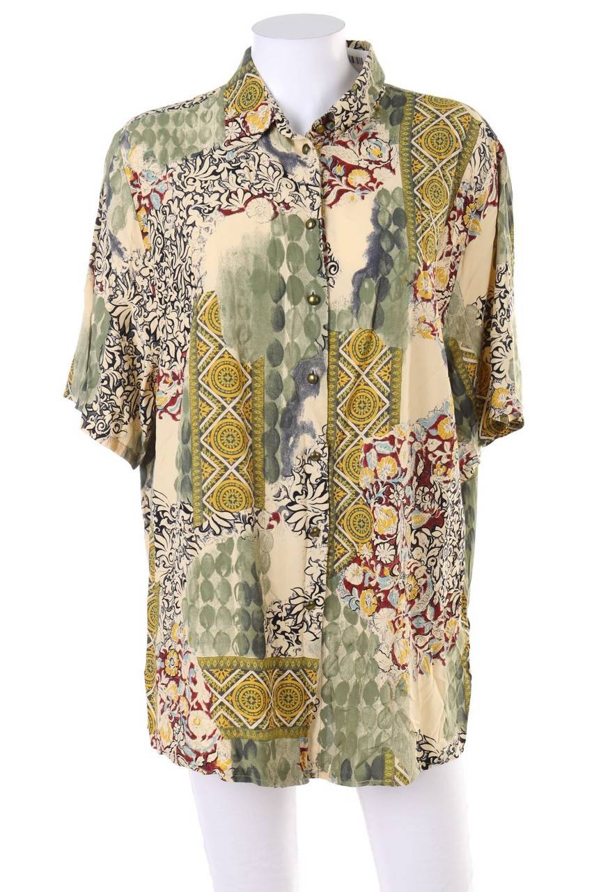 Carou VINTAGE Hemd-Bluse mit kurzem Ärmel