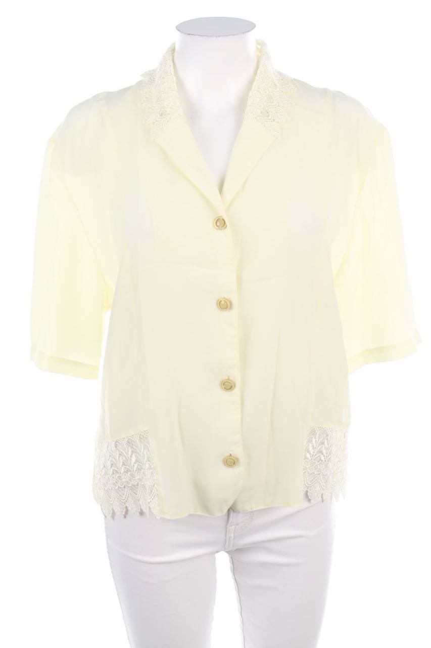 Carou VINTAGE Hemd-Bluse mit kurzem Ärmel