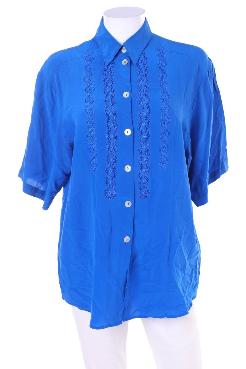 Carou VINTAGE Hemd-Bluse mit kurzem Ärmel
