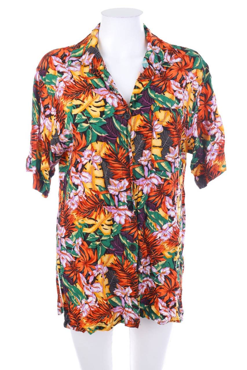 Carou VINTAGE Hemd-Bluse mit kurzem Ärmel