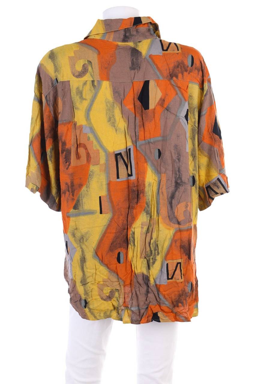 Carou VINTAGE Hemd-Bluse Mit Kurzem Ärmel