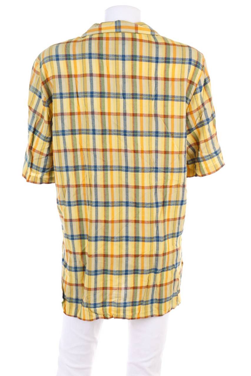 Carou VINTAGE Hemd-Bluse Mit Kurzem Ärmel