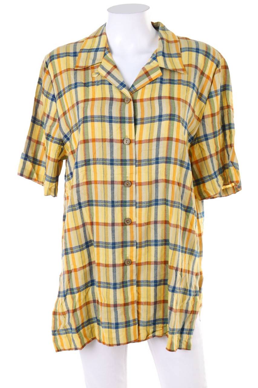 Carou VINTAGE Hemd-Bluse mit kurzem Ärmel