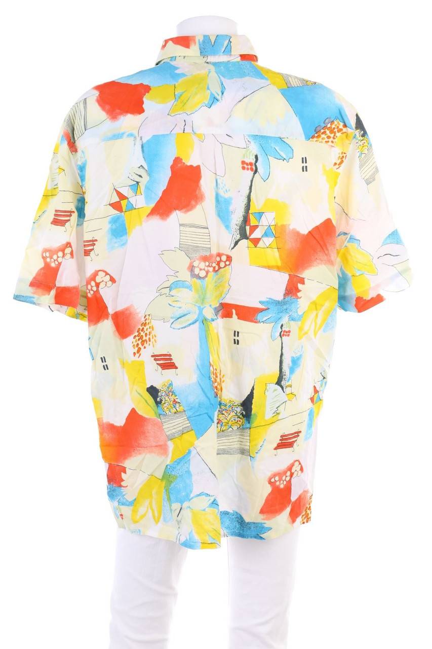 Carou VINTAGE Hemd-Bluse Mit Kurzem Ärmel