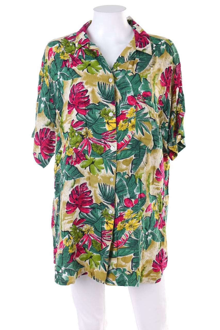 Carou VINTAGE Hemd-Bluse mit kurzem Ärmel