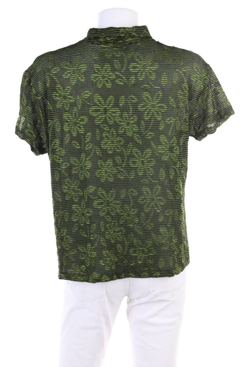 Carou VINTAGE Hemd-Bluse Mit Kurzem Ärmel