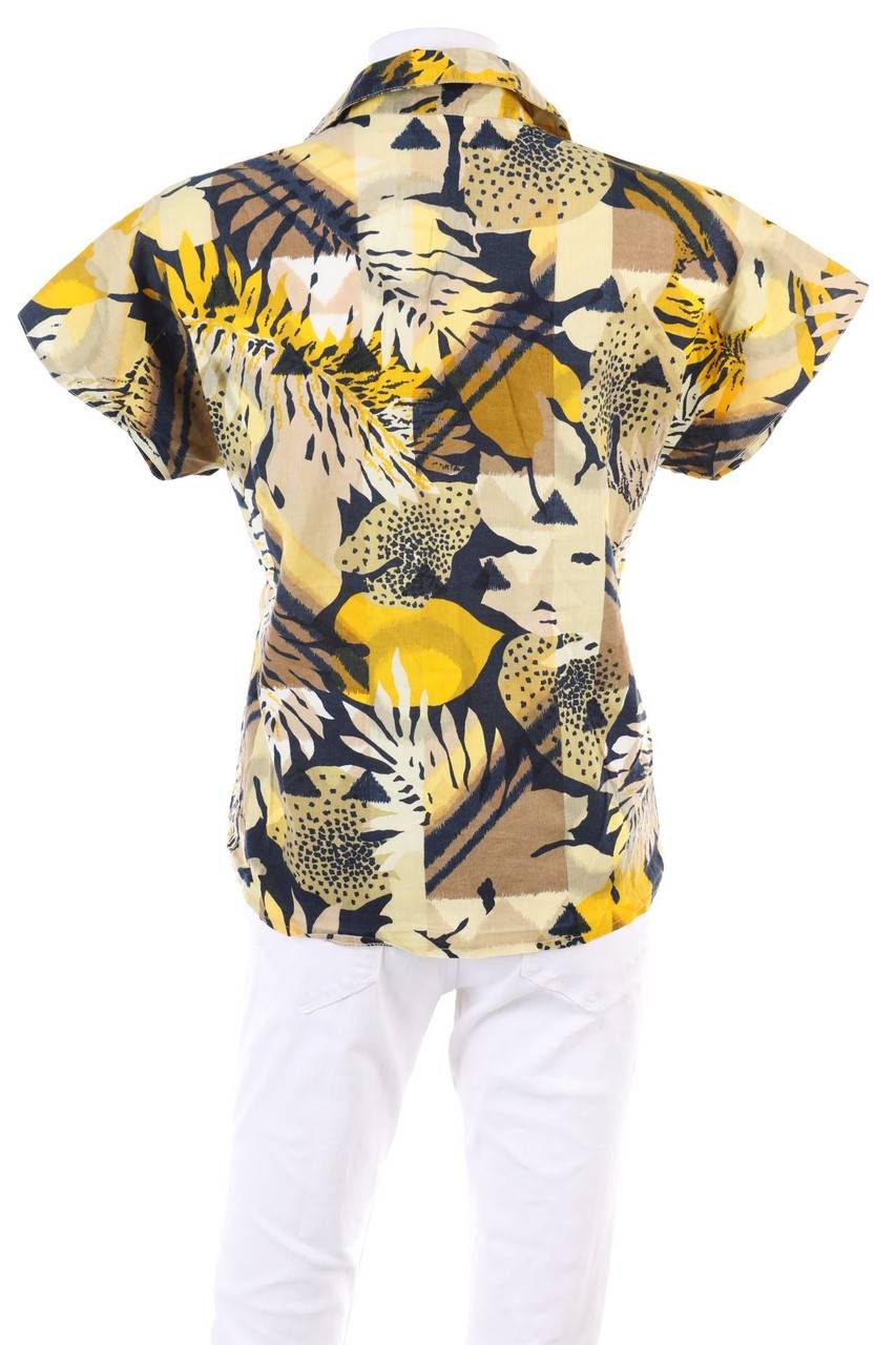 Carou VINTAGE Hemd-Bluse Mit Kurzem Ärmel