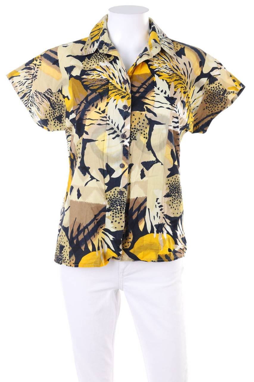 Carou VINTAGE Hemd-Bluse mit kurzem Ärmel