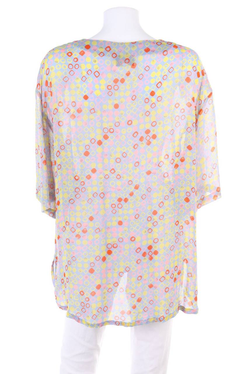 Carou VINTAGE Hemd-Bluse Mit Kurzem Ärmel