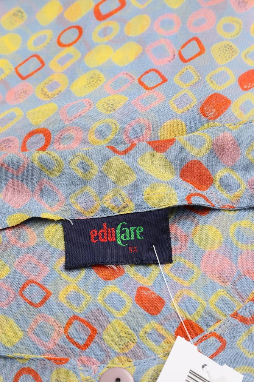 Carou VINTAGE Hemd-Bluse Mit Kurzem Ärmel