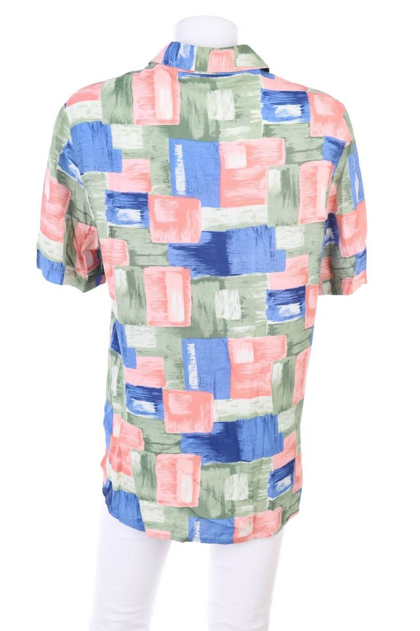 Carou VINTAGE Hemd-Bluse Mit Kurzem Ärmel