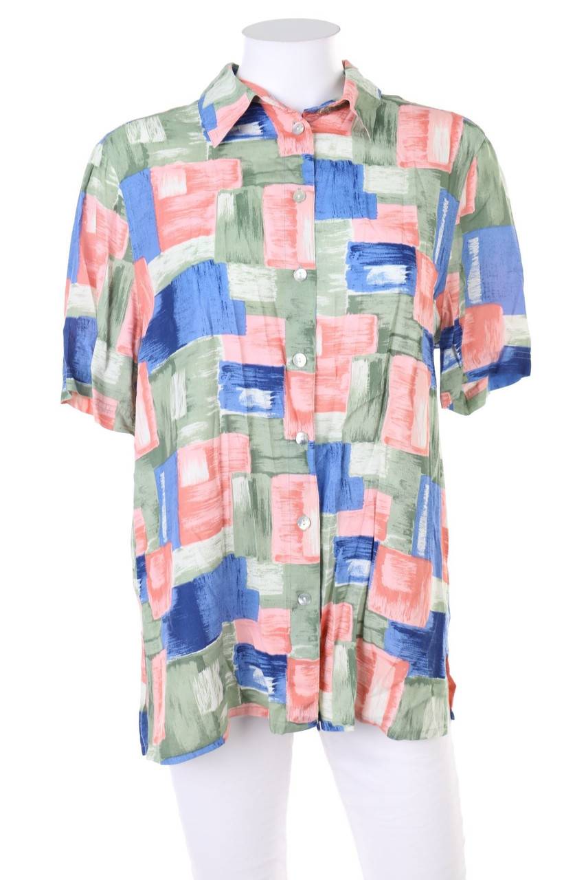 Carou VINTAGE Hemd-Bluse mit kurzem Ärmel