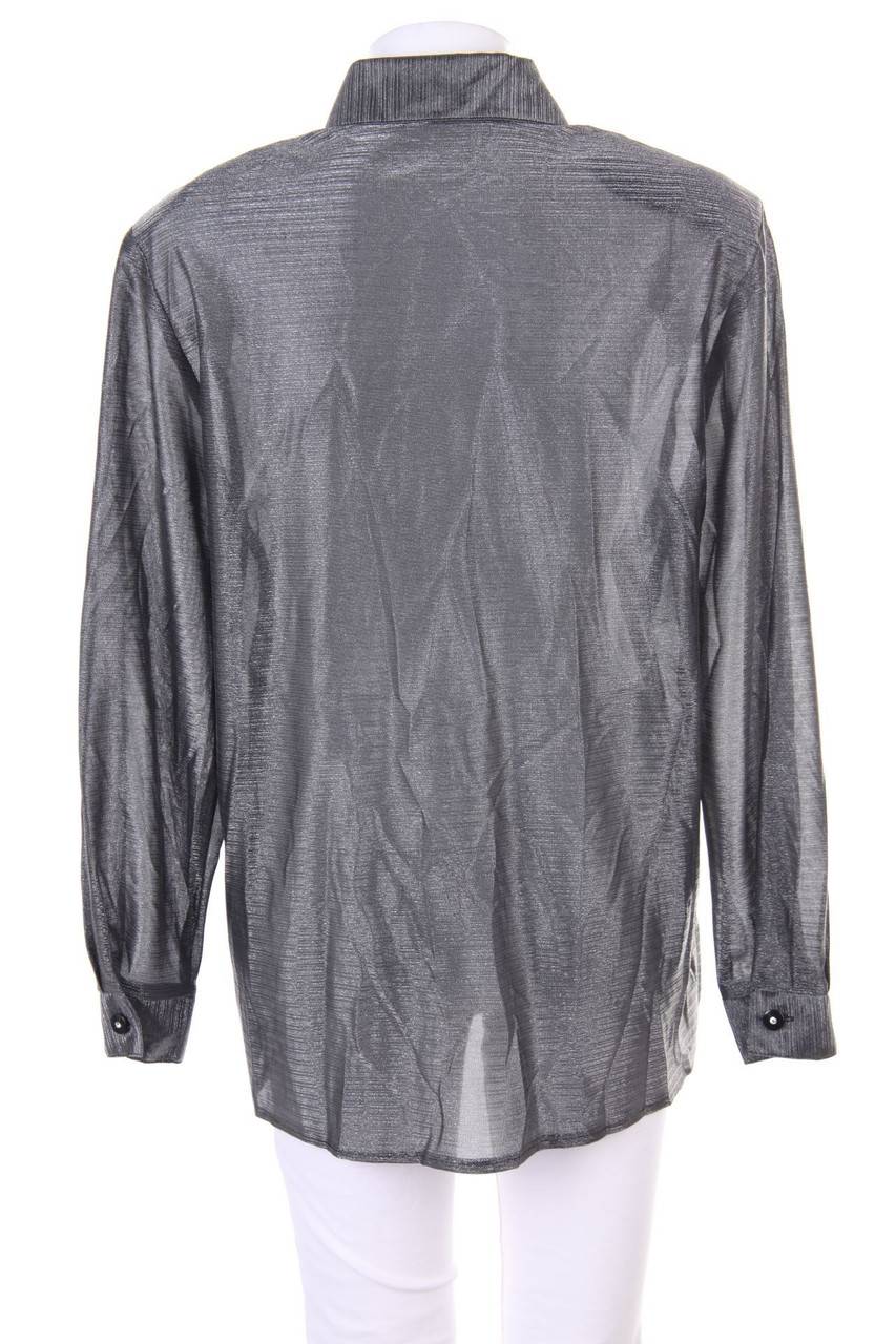 Carou VINTAGE Hemd-Bluse Mit Metallic-Effekt