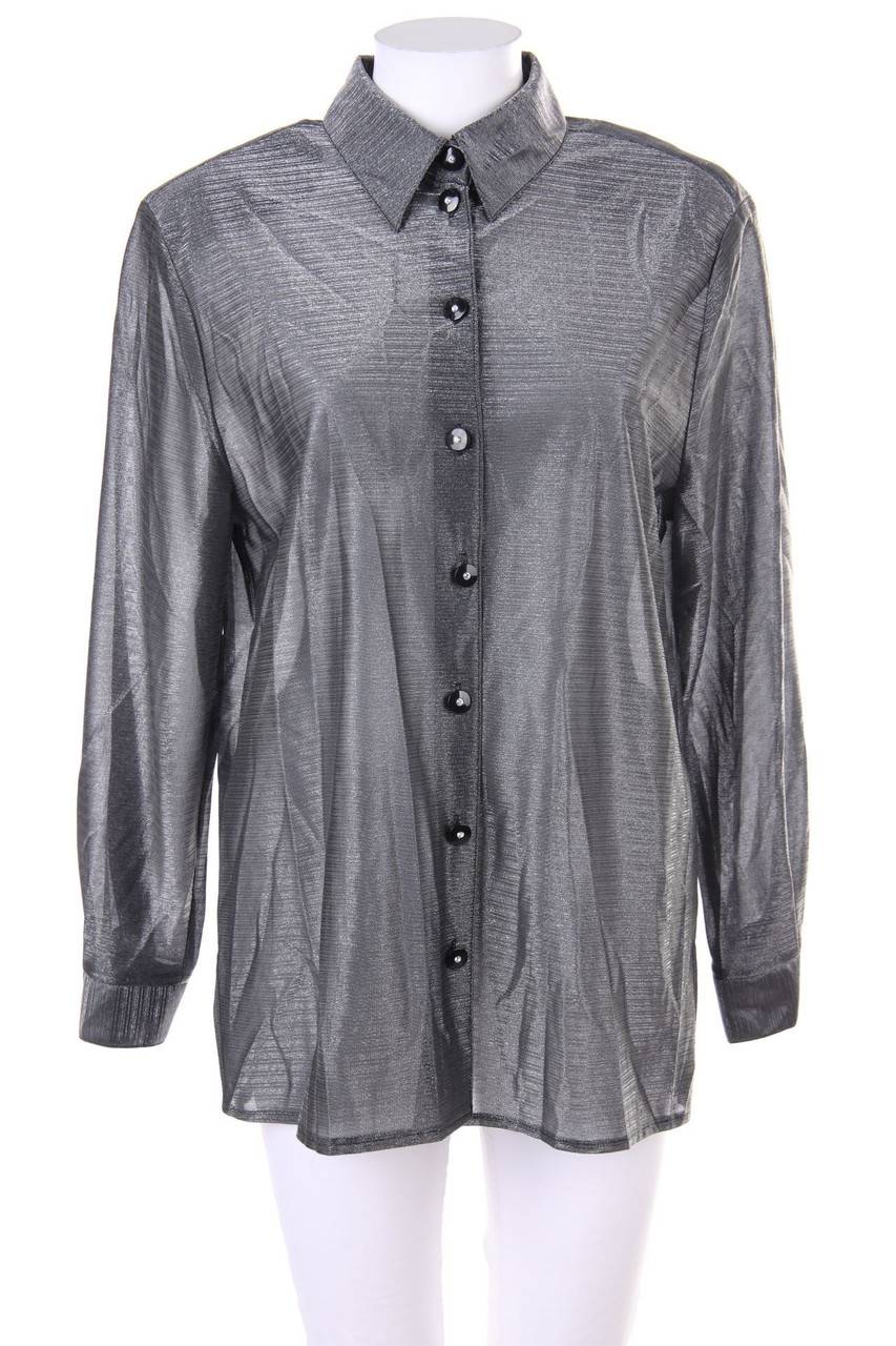 Carou VINTAGE Hemd-Bluse mit Metallic-Effekt