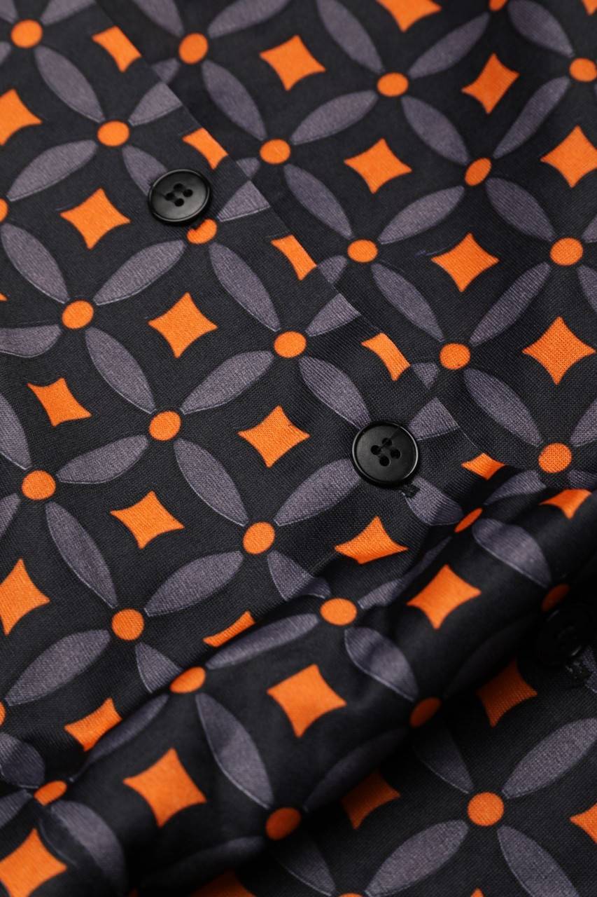 Carou VINTAGE Hemd-Bluse Mit Print