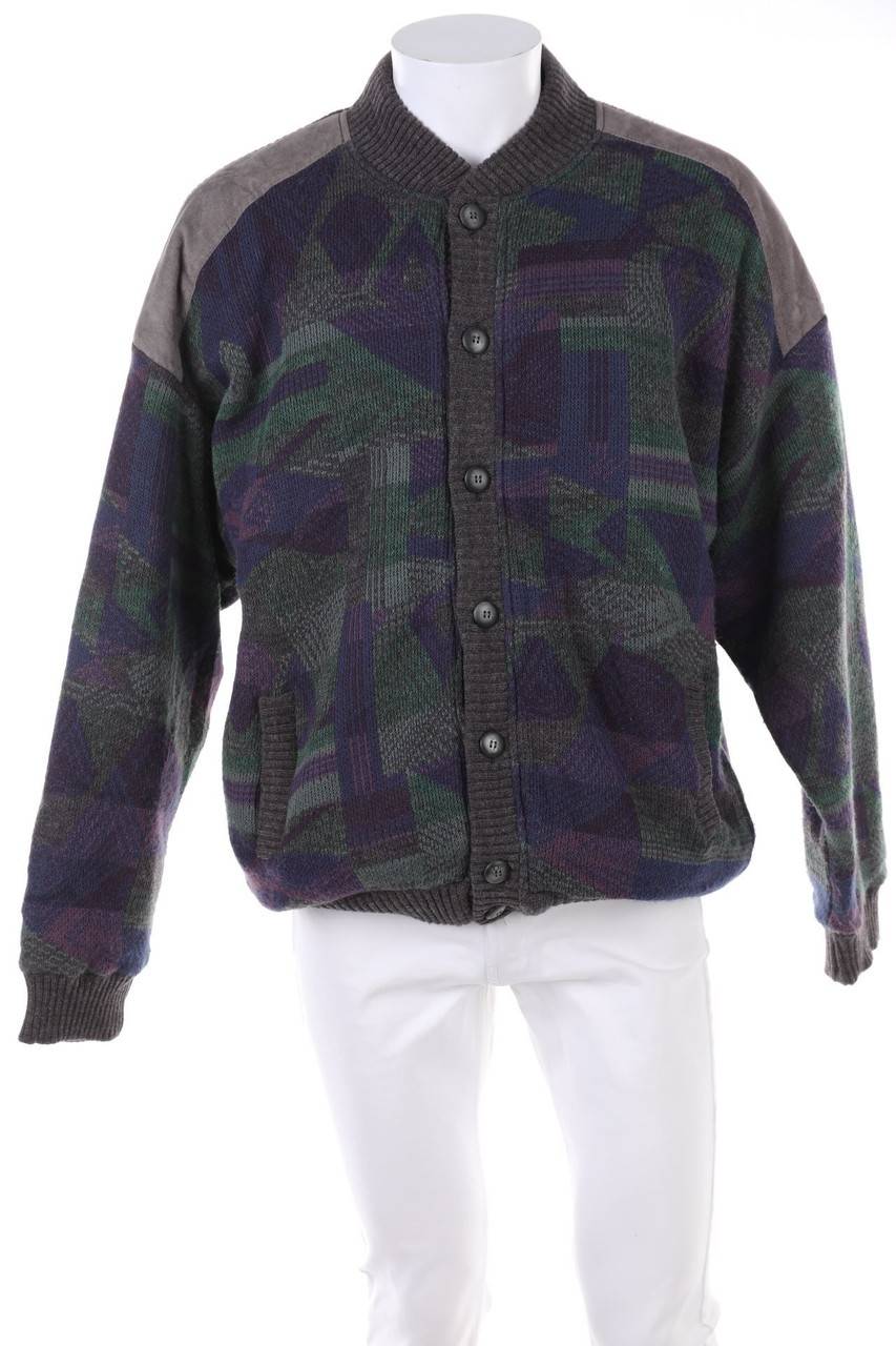Carou VINTAGE Jacke mit Muster aus Woll-Mix