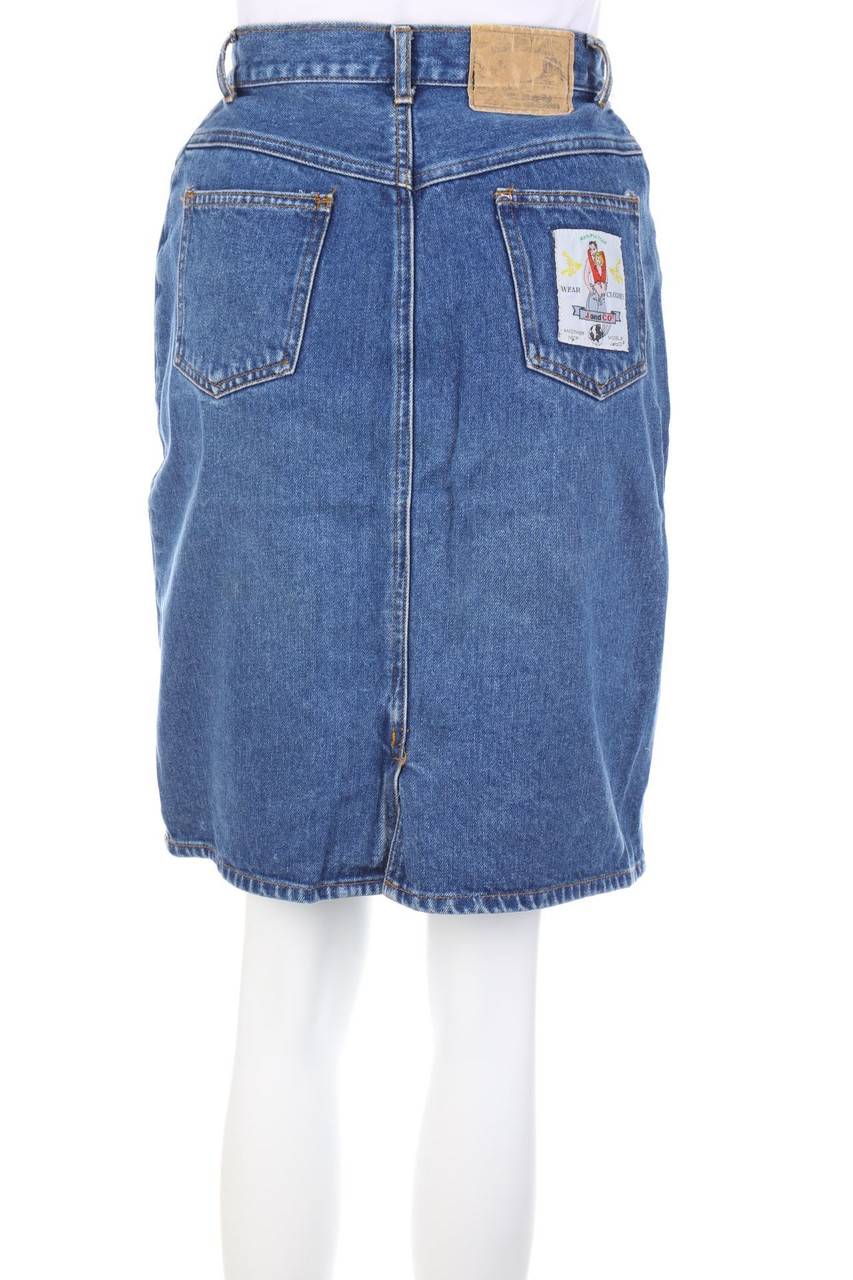 Carou VINTAGE Jeansrock Mit Schlitz