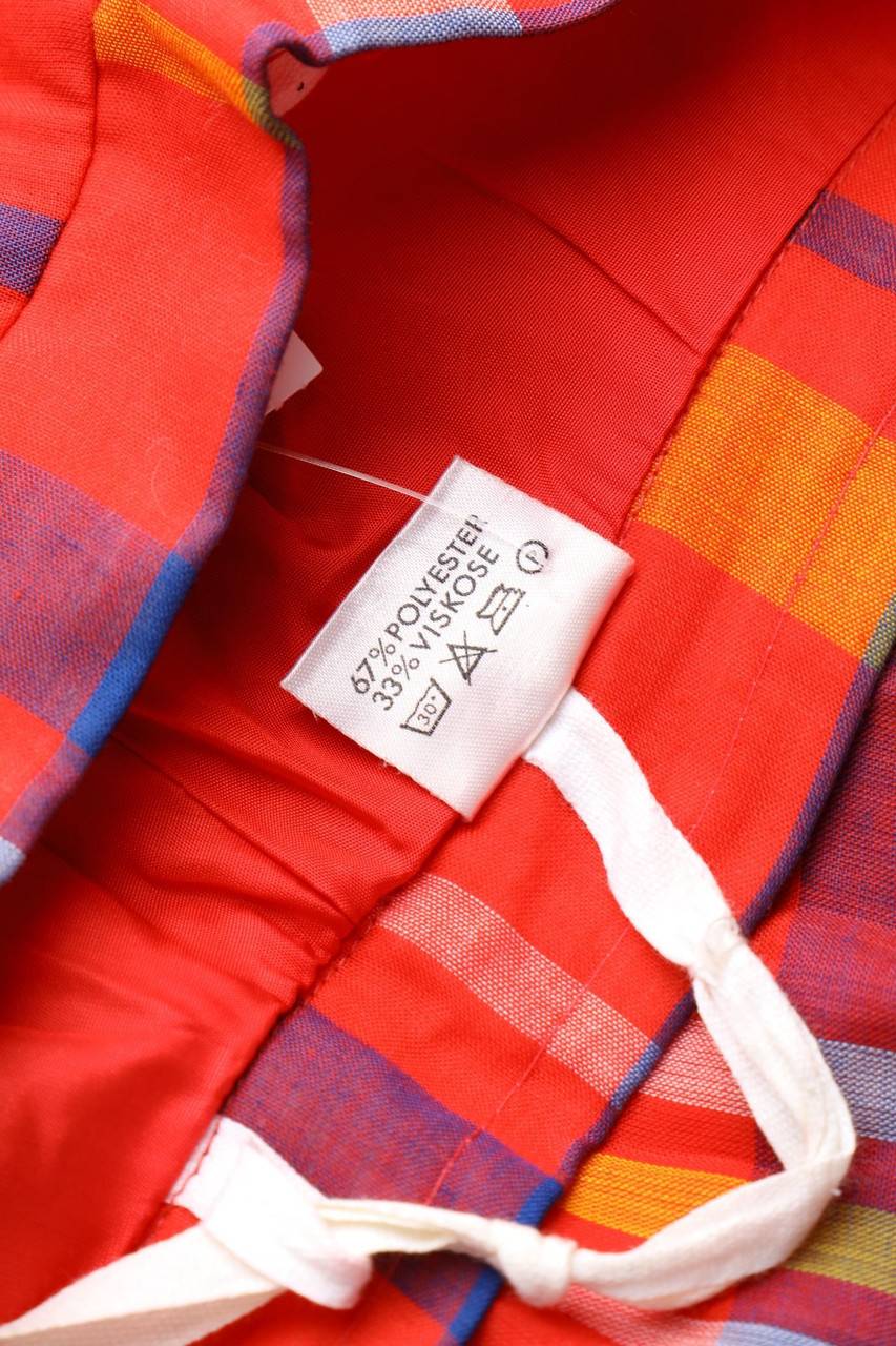 Carou VINTAGE Karo-Maxi-Rock Mit Volants