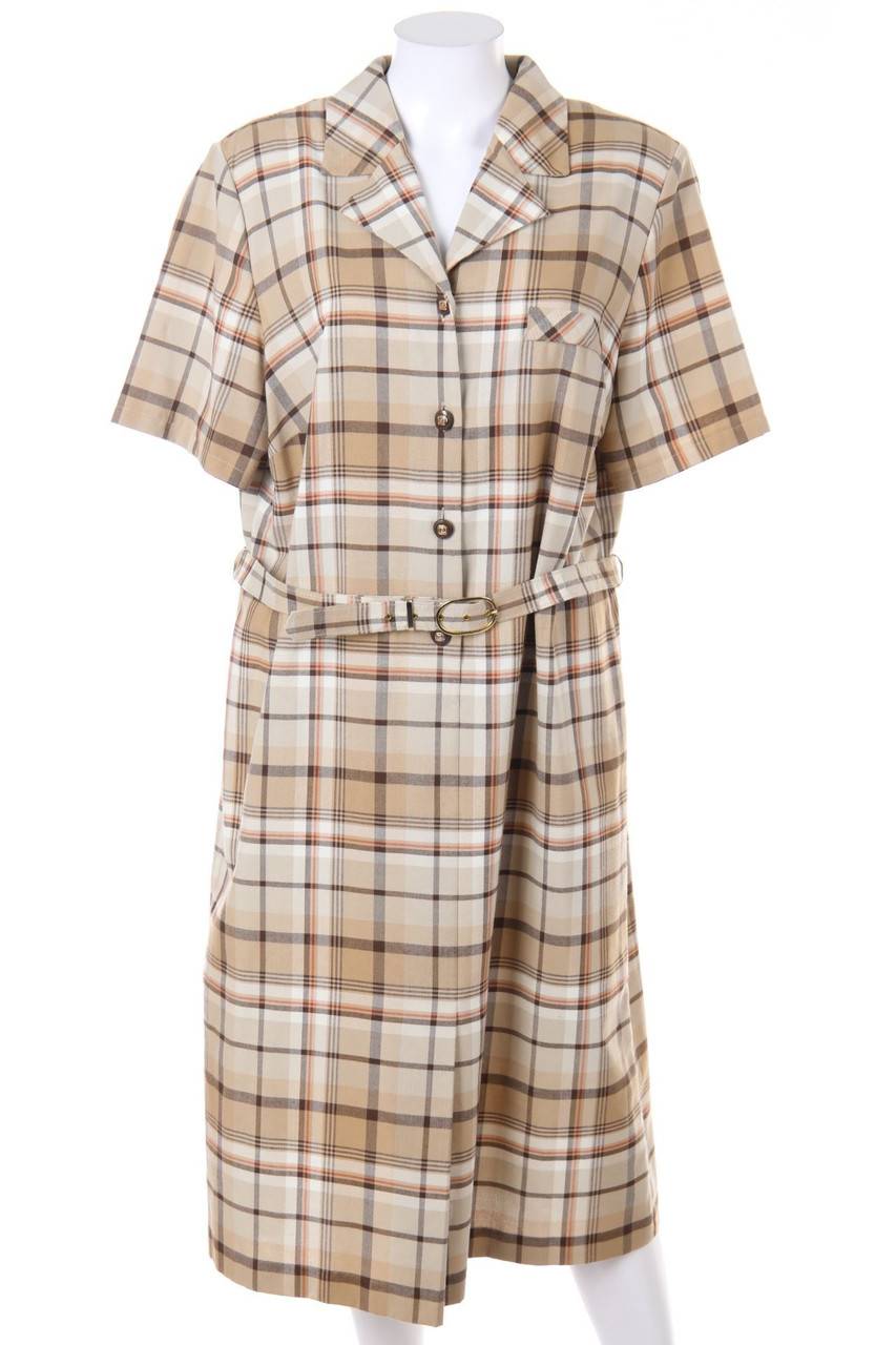 Carou VINTAGE Karo-Vintage-Kleid mit Gürtel