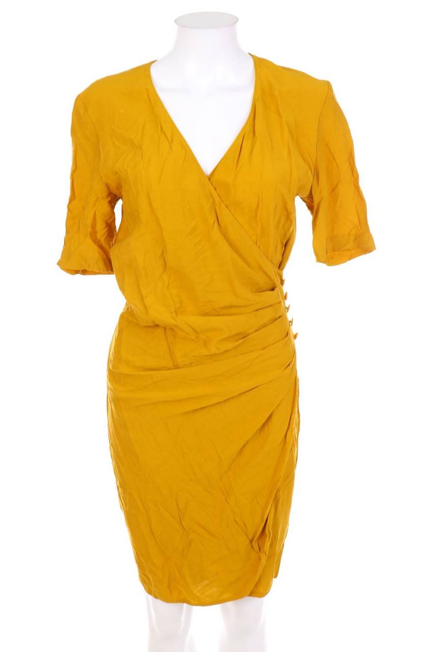 Carou VINTAGE Kleid in Wickel-Optik mit Knöpfen