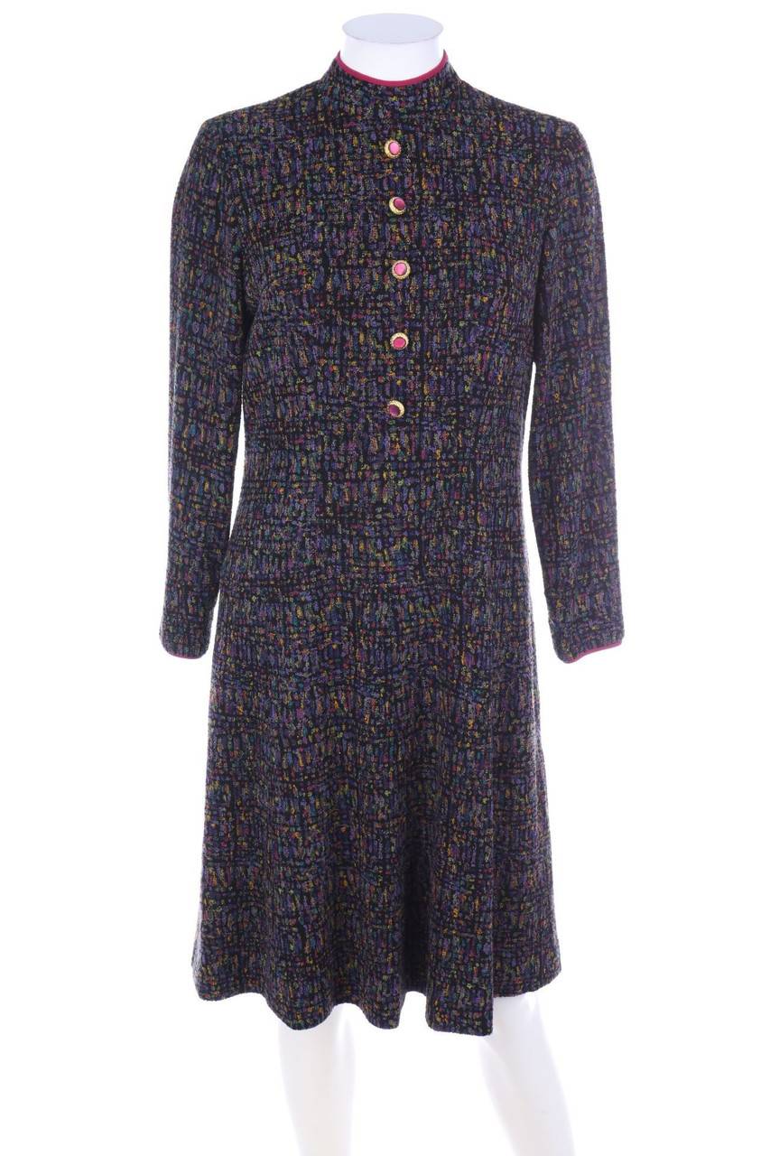 Carou VINTAGE Kleid mit Schmuck-Knöpfen