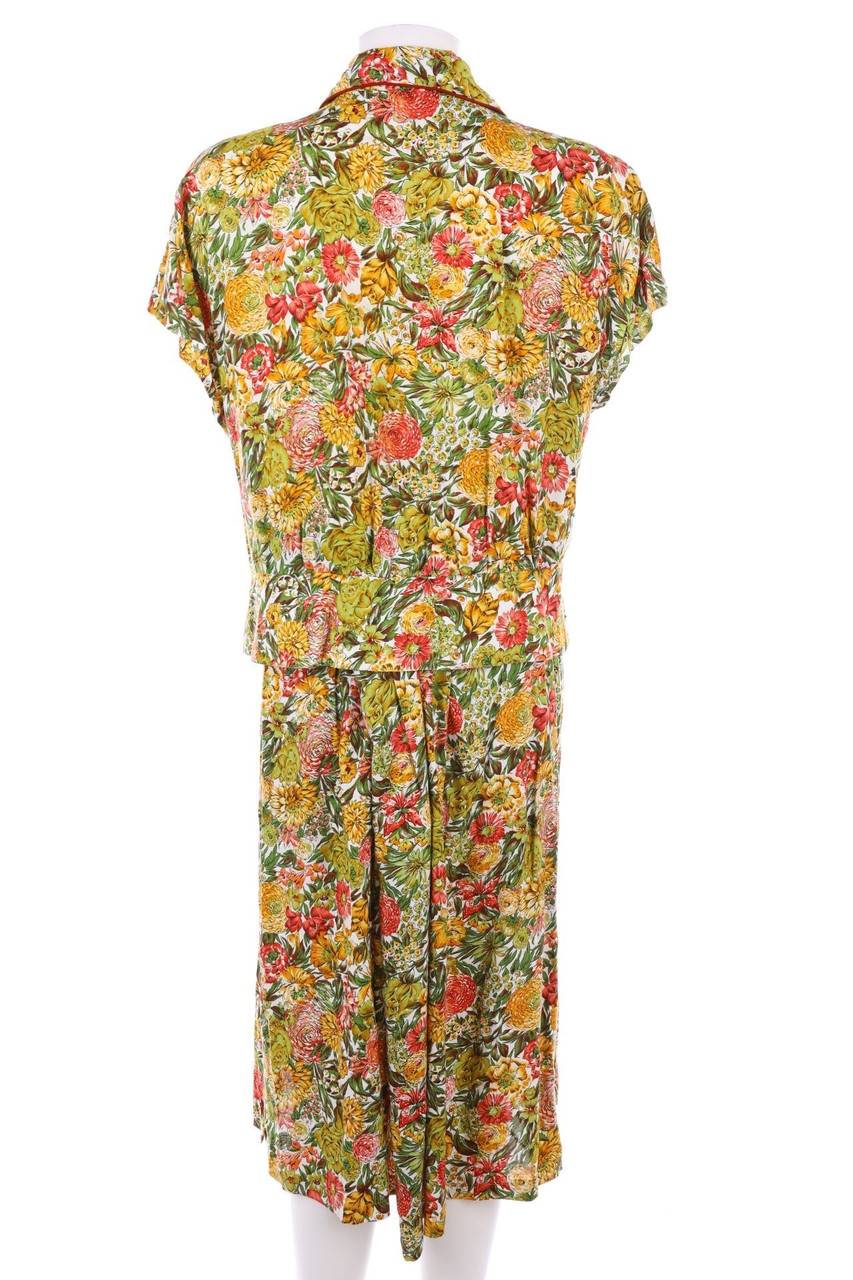 Carou VINTAGE Kostüm Mit Blumen-Print