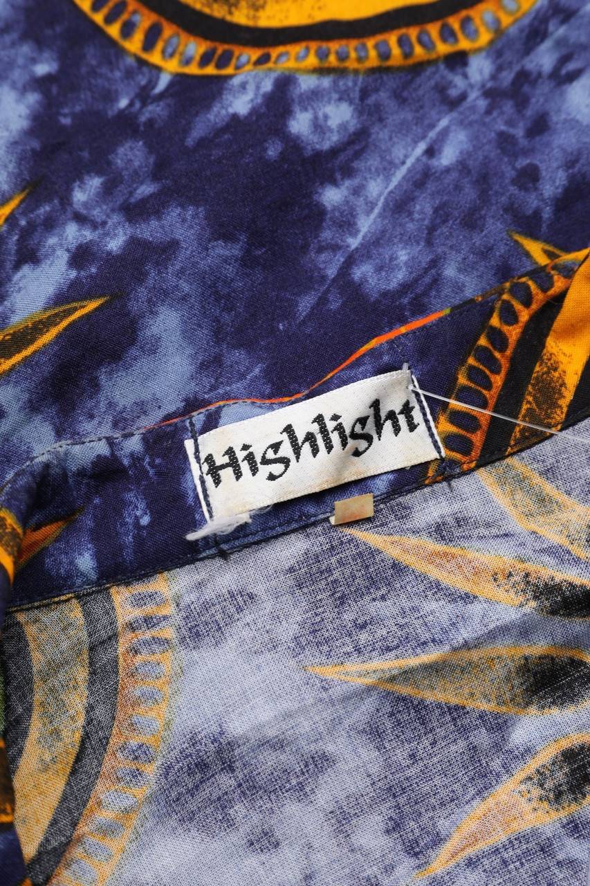 Carou VINTAGE Kurzarm-Bluse Mit Print