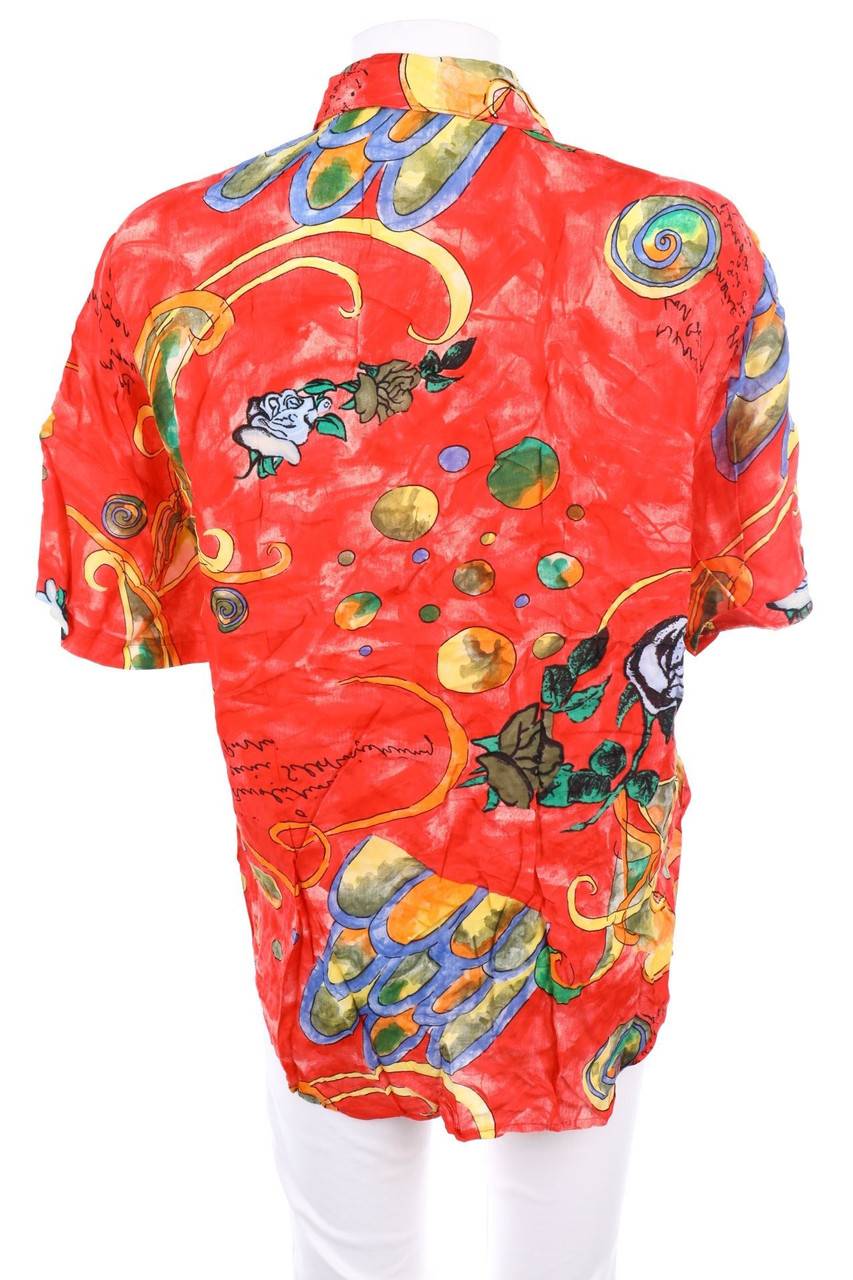 Carou VINTAGE Kurzarm-Bluse Mit Print