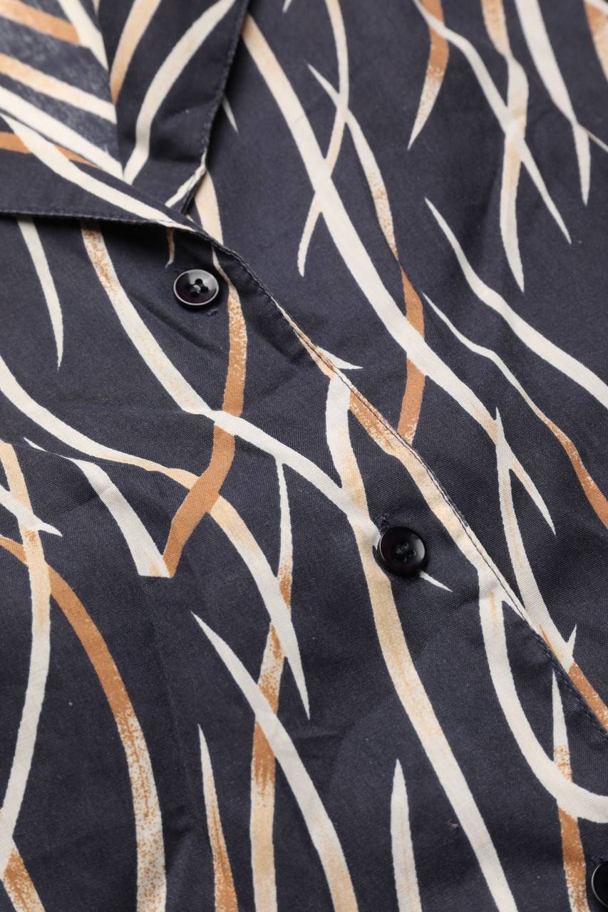 Carou VINTAGE Kurzarm-Bluse Mit Print