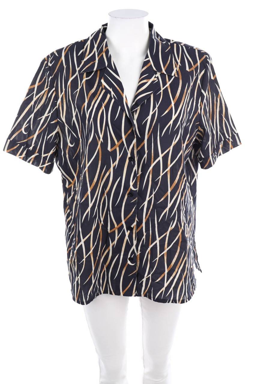 Carou VINTAGE Kurzarm-Bluse mit Print