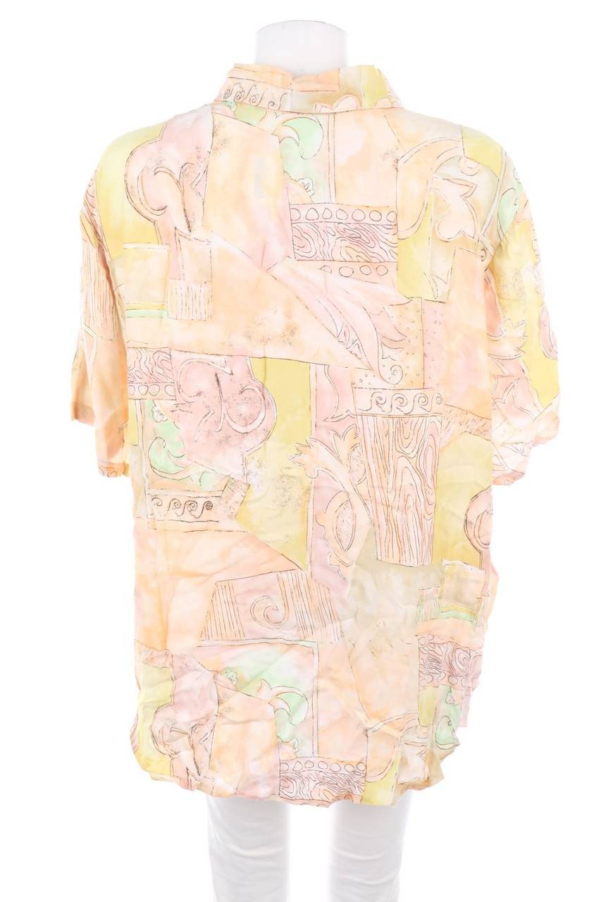 Carou VINTAGE Kurzarm-Bluse Mit Print