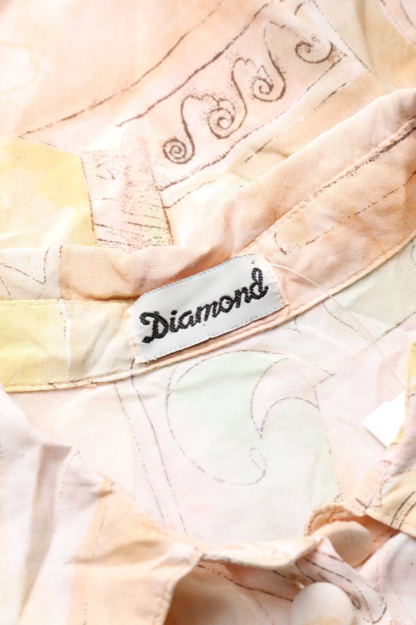 Carou VINTAGE Kurzarm-Bluse Mit Print