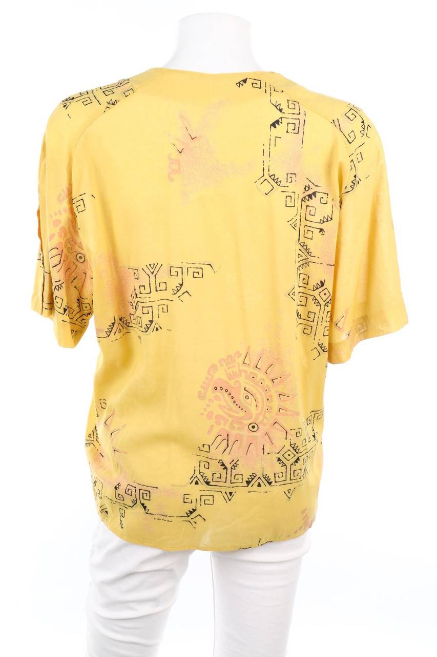 Carou VINTAGE Kurzarm-Bluse Mit Print