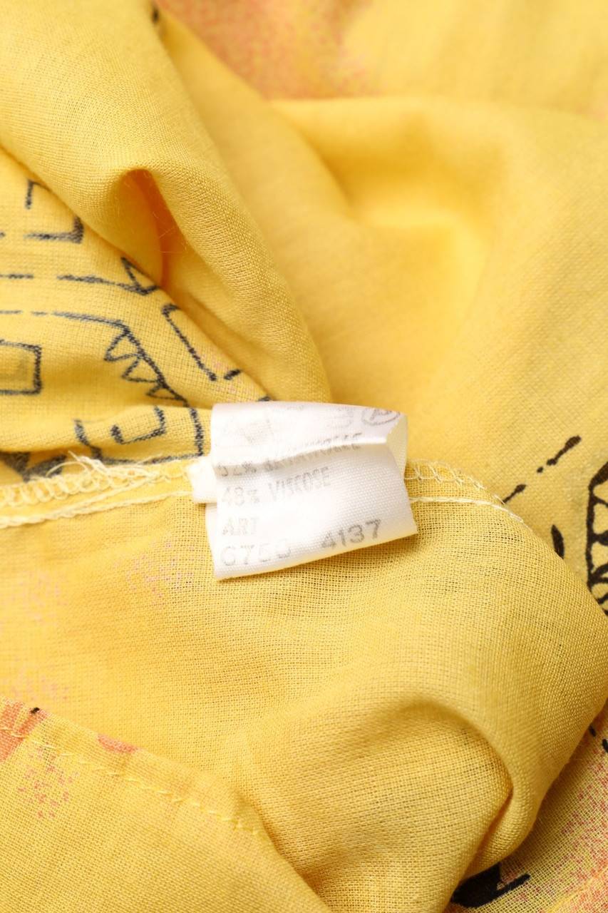 Carou VINTAGE Kurzarm-Bluse Mit Print