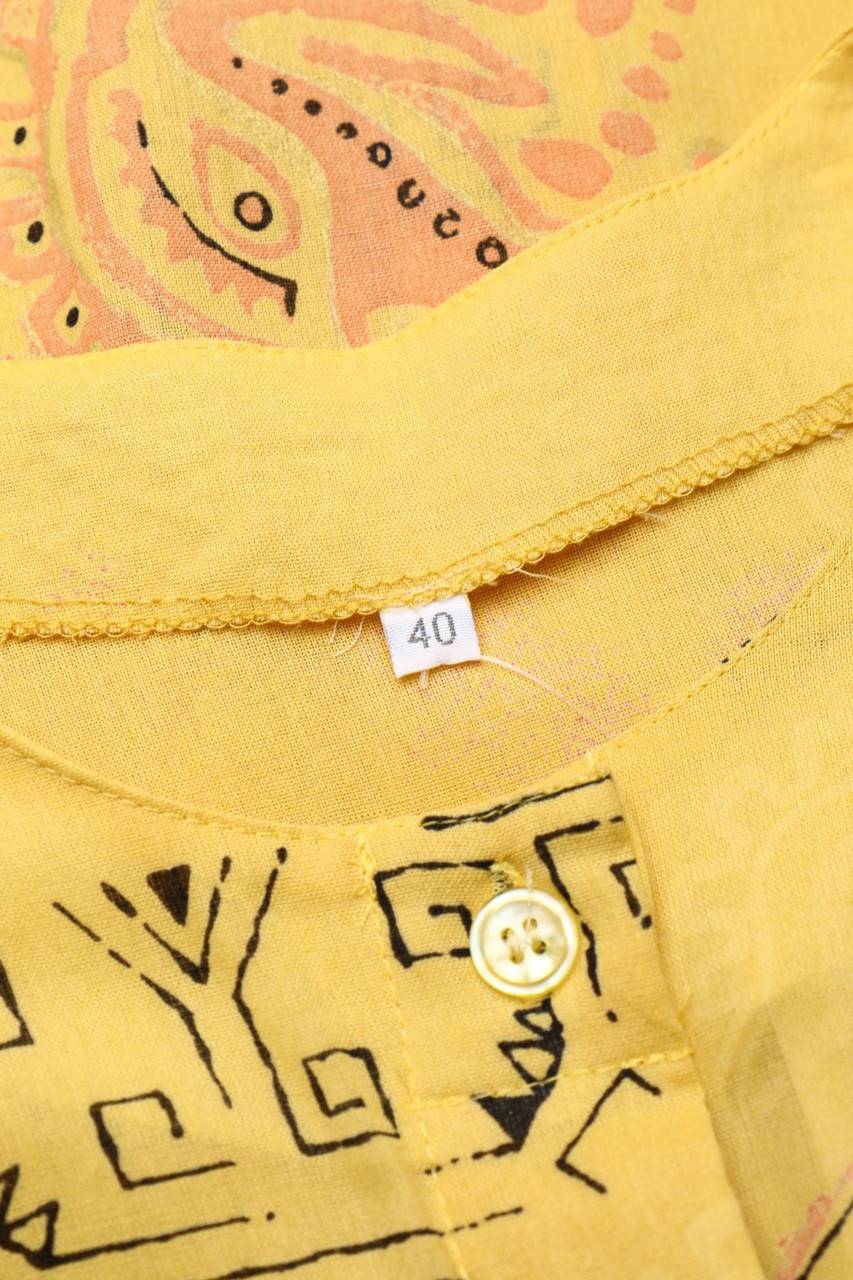 Carou VINTAGE Kurzarm-Bluse Mit Print