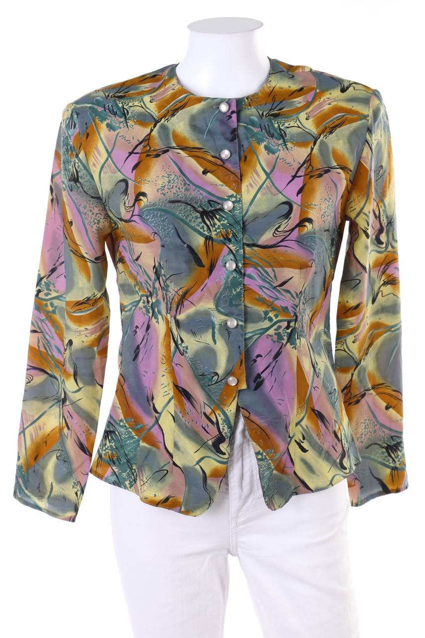 Carou VINTAGE Kurzarm-Bluse mit Print