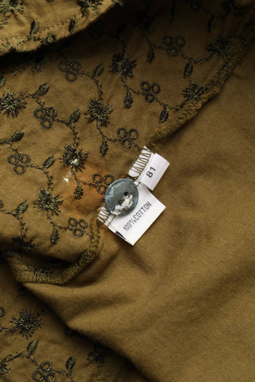 Carou VINTAGE Kurzarm-Bluse Mit Stickereien