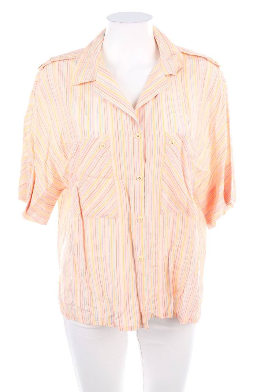 Carou VINTAGE Kurzarm-Bluse mit Streifen