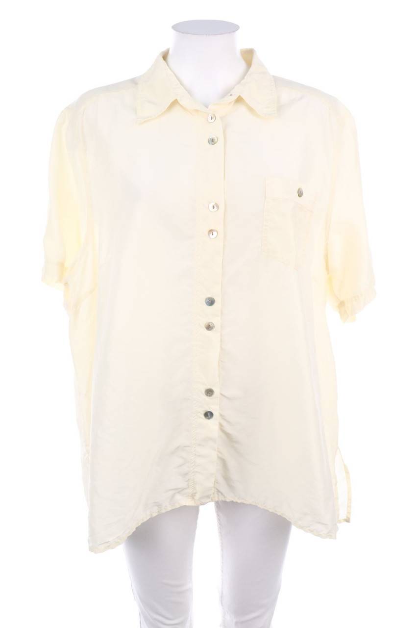 Carou VINTAGE Kurzarm-Seiden-Bluse