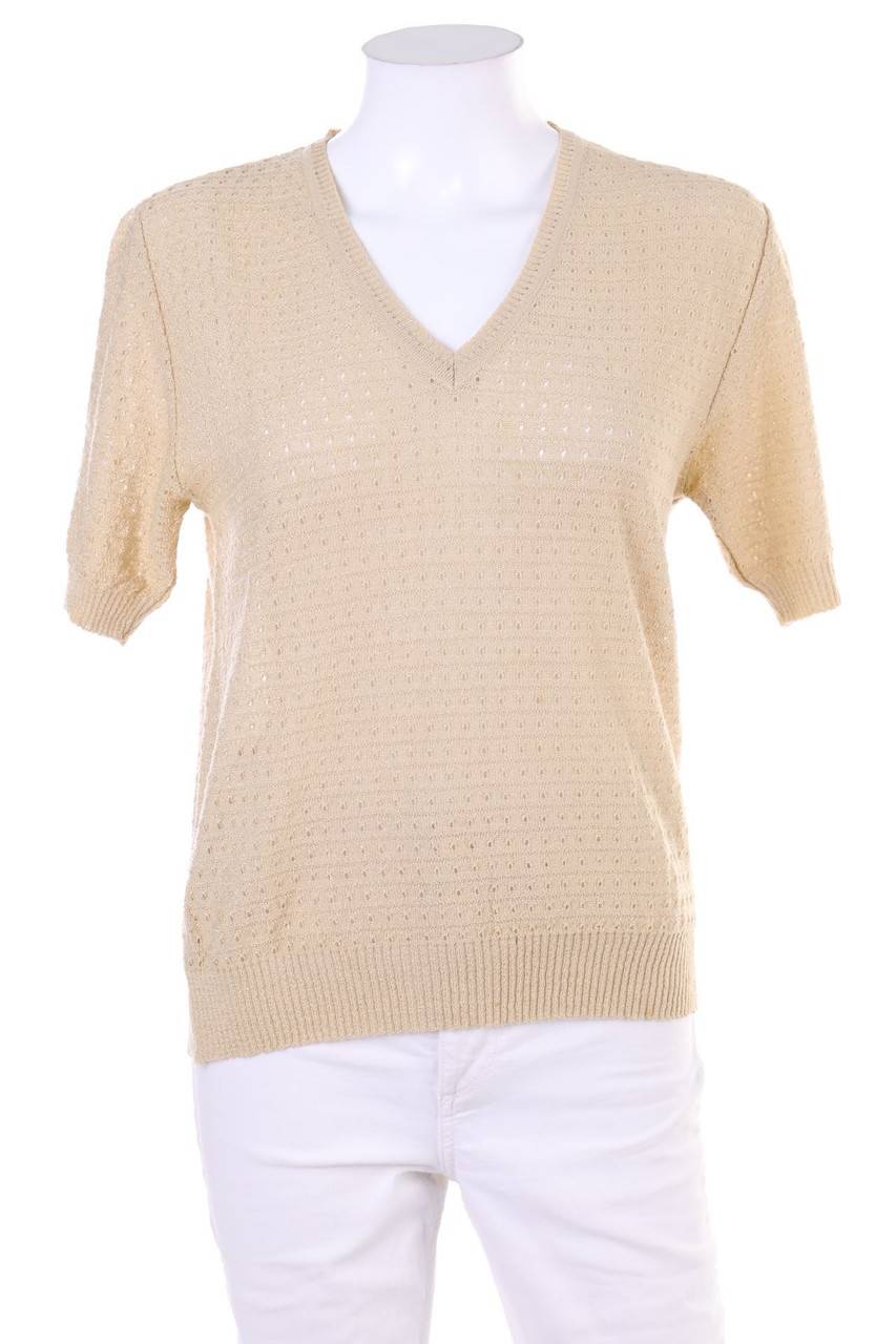 Carou VINTAGE Kurzarm-Strick-Pullover