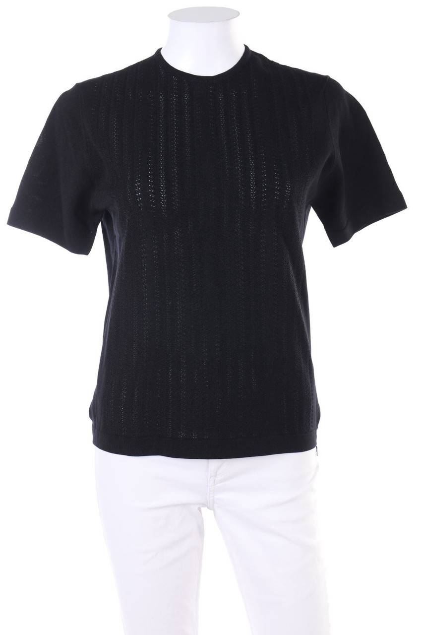 Carou VINTAGE Kurzarm-Strick-Pullover mit Keyhole